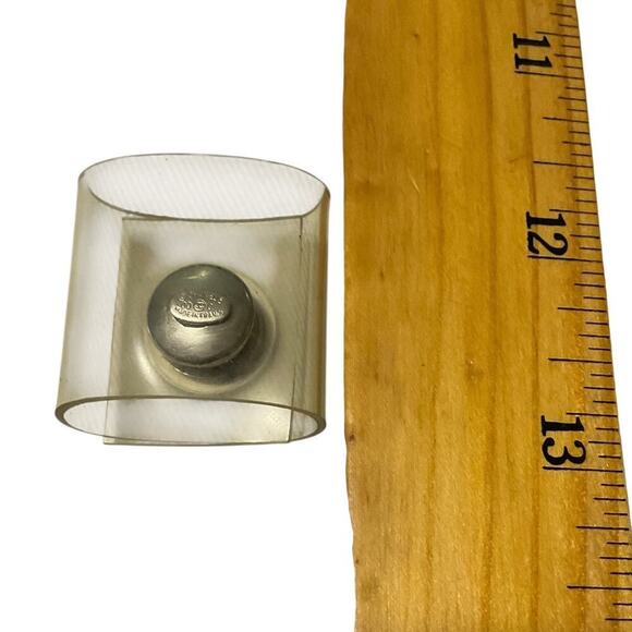 Chanel Scarf Ring Clear Plastic With Silver tone hardware - Picture 10 of 11